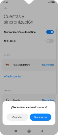 Si activas la función, pulsa Sincronizar. Si activas la función, pulsa Sincronizar.