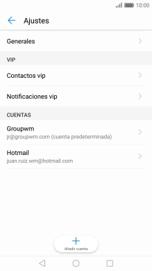 Pulsa la cuenta de correo electrónico deseada.
