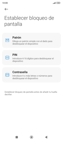 Pulsa el código de seguridad deseado. Pulsa el código de seguridad deseado.