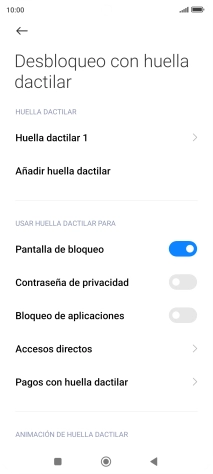 Pulsa el indicador junto a los ajustes deseados para activarlos o desactivarlos. Pulsa el indicador junto a los ajustes deseados para activarlos o desactivarlos.