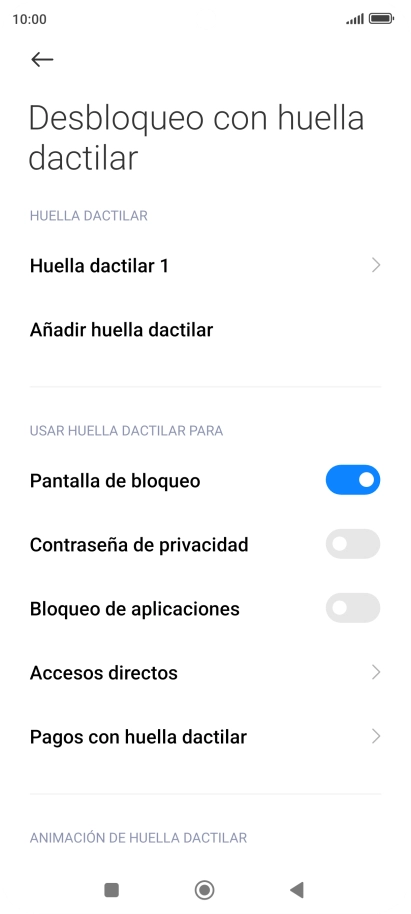 Pulsa el indicador junto a los ajustes deseados para activarlos o desactivarlos. Pulsa el indicador junto a los ajustes deseados para activarlos o desactivarlos.