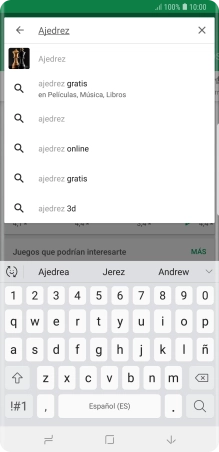Introduce el nombre del tema o de la app y pulsa el icono de búsqueda. Introduce el nombre del tema o de la app y pulsa el icono de búsqueda.