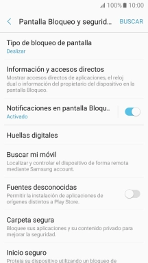 Pulsa Tipo de bloqueo de pantalla.