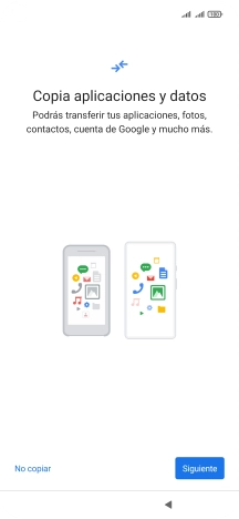 Puedes transferir el contenido de otro teléfono cuando activas tu teléfono por primera vez y cuando lo has restablecido. Cuando aparezca en la pantalla del teléfono esta imagen, ya está listo para la transmisión del contenido del otro teléfono. Puedes transferir el contenido de otro teléfono cuando activas tu teléfono por primera vez y cuando lo has restablecido. Cuando aparezca en la pantalla del teléfono esta imagen, ya está listo para la transmisión del contenido del otro teléfono.
