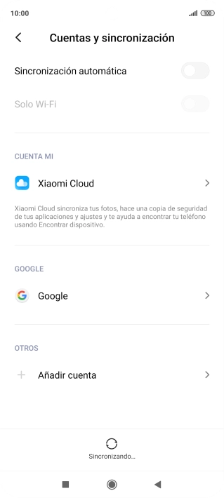 Pulsa Añadir cuenta. Pulsa Añadir cuenta.