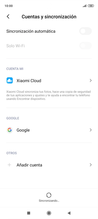 Pulsa Añadir cuenta. Pulsa Añadir cuenta.