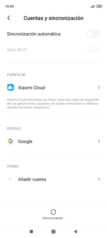 Pulsa Añadir cuenta. Pulsa Añadir cuenta.