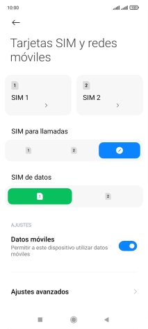 Pulsa la tarjeta SIM deseada. Pulsa la tarjeta SIM deseada.