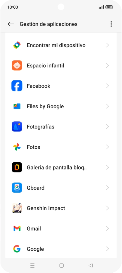 Pulsa la app deseada. Pulsa la app deseada.