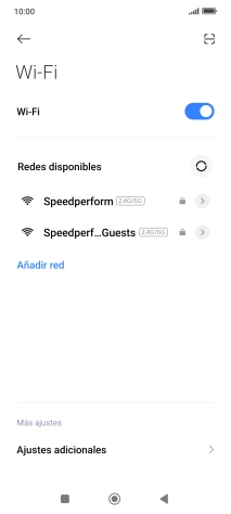 Pulsa la red deseada. Pulsa la red deseada.