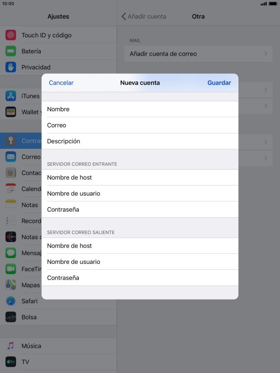 Pulsa Guardar. Ahora se ha configurado tu cuenta de correo electrónico. Si deseas seleccionar más ajustes del servidor de correo de entrada o de salida, continúa con los pasos siguientes. Pulsa Guardar. Ahora se ha configurado tu cuenta de correo electrónico. Si deseas seleccionar más ajustes del servidor de correo de entrada o de salida, continúa con los pasos siguientes.