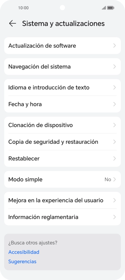 Pulsa Actualización de software. Si hay una versión de software nueva disponible, aparecerá ahora en la pantalla. Sigue las indicaciones de la pantalla para actualizar el software del teléfono. Pulsa Actualización de software. Si hay una versión de software nueva disponible, aparecerá ahora en la pantalla. Sigue las indicaciones de la pantalla para actualizar el software del teléfono.