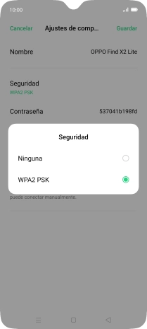 Pulsa WPA2 PSK para proteger la conexión wifi con una contraseña. Pulsa WPA2 PSK para proteger la conexión wifi con una contraseña.