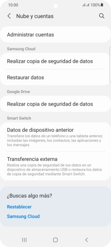 Pulsa Administrar cuentas. Pulsa Administrar cuentas.