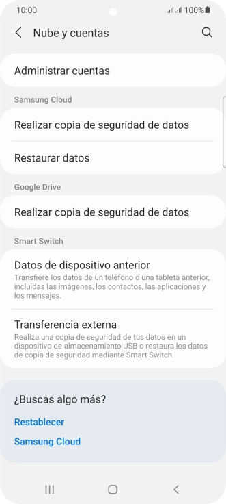 Pulsa Administrar cuentas. Pulsa Administrar cuentas.