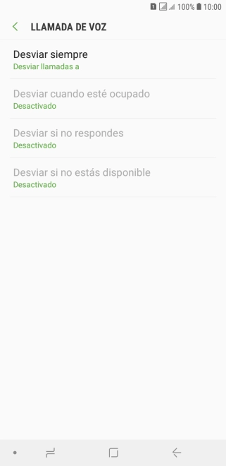 Pulsa el tipo de desvío deseado. Pulsa el tipo de desvío deseado.