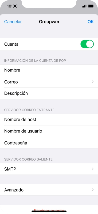 Pulsa SMTP.