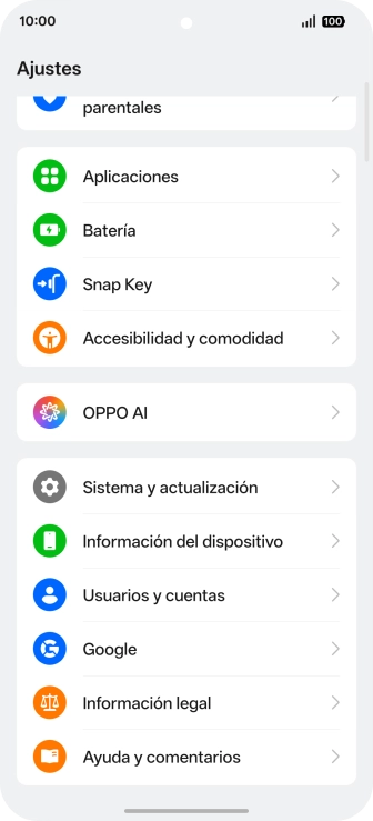 Pulsa Usuarios y cuentas. Pulsa Usuarios y cuentas.