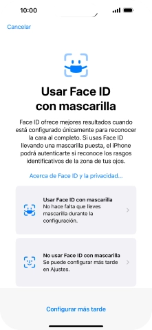 Pulsa Configurar más tarde. Pulsa Configurar más tarde.