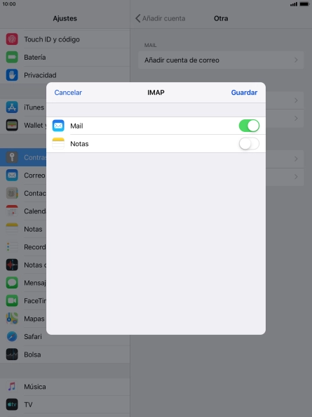 Pulsa Guardar. Ahora se ha configurado tu cuenta de correo electrónico. Si deseas seleccionar más ajustes del servidor de correo de entrada o de salida, continúa con los pasos siguientes. Pulsa Guardar. Ahora se ha configurado tu cuenta de correo electrónico. Si deseas seleccionar más ajustes del servidor de correo de entrada o de salida, continúa con los pasos siguientes.