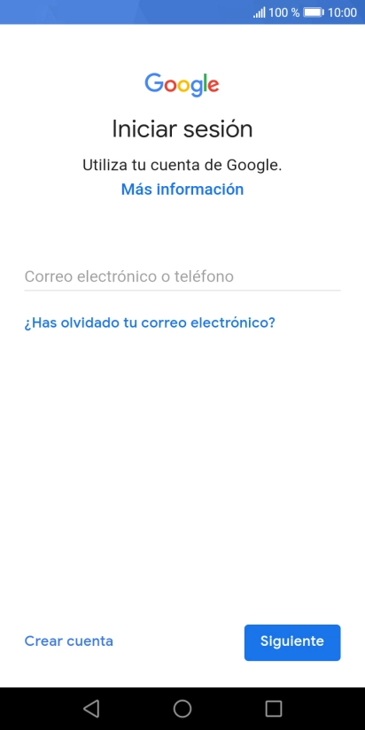 Si no tienes una cuenta de Google, pulsa Crear cuenta y sigue las indicaciones de la pantalla para ver cómo crear una cuenta nueva. Si no tienes una cuenta de Google, pulsa Crear cuenta y sigue las indicaciones de la pantalla para ver cómo crear una cuenta nueva.