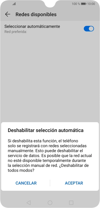 Pulsa ACEPTAR y espera mientras el teléfono está buscando redes. Pulsa ACEPTAR y espera mientras el teléfono está buscando redes.
