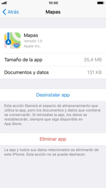 Pulsa Desinstalar app. Pulsa Desinstalar app.