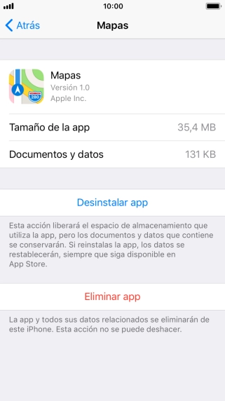 Pulsa Desinstalar app. Pulsa Desinstalar app.