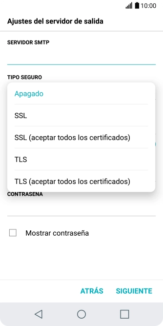 Pulsa Apagado para desactivar la función. Pulsa Apagado para desactivar la función.