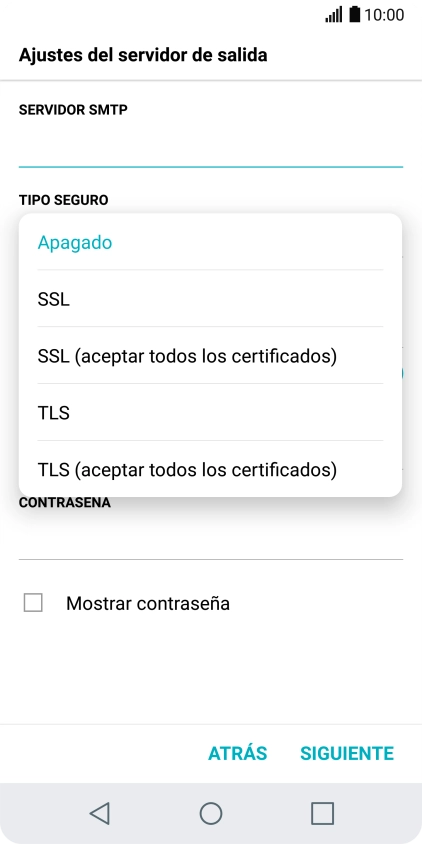 Pulsa Apagado para desactivar la función. Pulsa Apagado para desactivar la función.