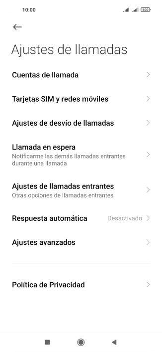 Pulsa Ajustes de desvío de llamadas. Pulsa Ajustes de desvío de llamadas.