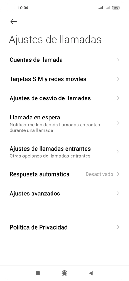 Pulsa Ajustes de desvío de llamadas. Pulsa Ajustes de desvío de llamadas.