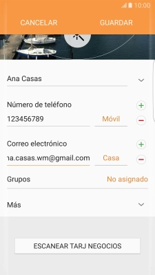 Pulsa en el campo junto a la dirección de correo electrónico. Pulsa en el campo junto a la dirección de correo electrónico.