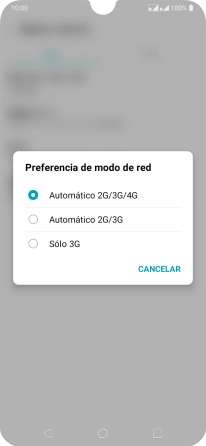 Pulsa el tipo de red deseado. Pulsa el tipo de red deseado.