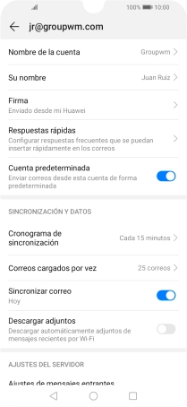 Pulsa Nombre de la cuenta. Pulsa Nombre de la cuenta.