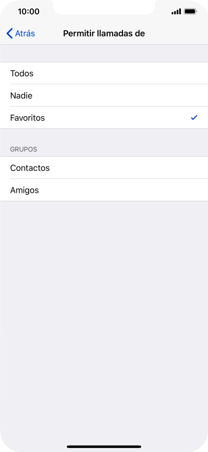 Pulsa el ajuste deseado para seleccionar qué contactos te pueden llamar cuando la función de Pulsa el ajuste deseado para seleccionar qué contactos te pueden llamar cuando la función de