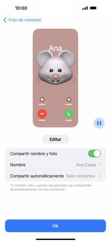 Pulsa el indicador junto a 