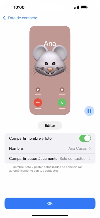 Pulsa el indicador junto a 