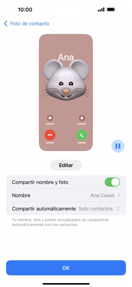 Pulsa el indicador junto a 