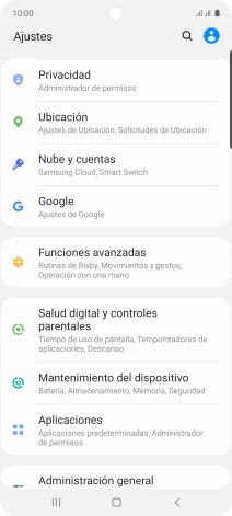 Pulsa Nube y cuentas.