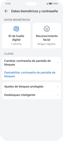 Pulsa Deshabilitar contraseña de pantalla de bloqueo e introduce el código de seguridad extra que has creado anteriormente. Pulsa Deshabilitar contraseña de pantalla de bloqueo e introduce el código de seguridad extra que has creado anteriormente.