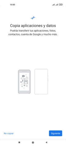 Puedes transferir el contenido de otro teléfono cuando activas tu teléfono por primera vez y cuando lo has restablecido. Cuando aparezca en la pantalla del teléfono esta imagen, ya está listo para la transmisión del contenido del otro teléfono. Puedes transferir el contenido de otro teléfono cuando activas tu teléfono por primera vez y cuando lo has restablecido. Cuando aparezca en la pantalla del teléfono esta imagen, ya está listo para la transmisión del contenido del otro teléfono.