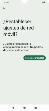 Pulsa Restablecer ajustes. Pulsa Restablecer ajustes.