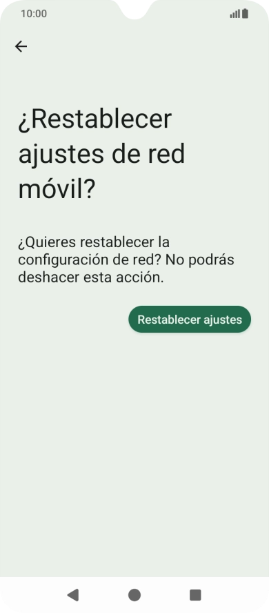 Pulsa Restablecer ajustes. Pulsa Restablecer ajustes.