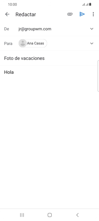 Pulsa el icono de anexos. Pulsa el icono de anexos.