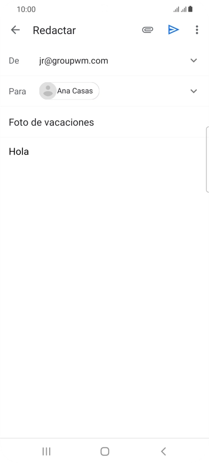 Pulsa el icono de anexos. Pulsa el icono de anexos.