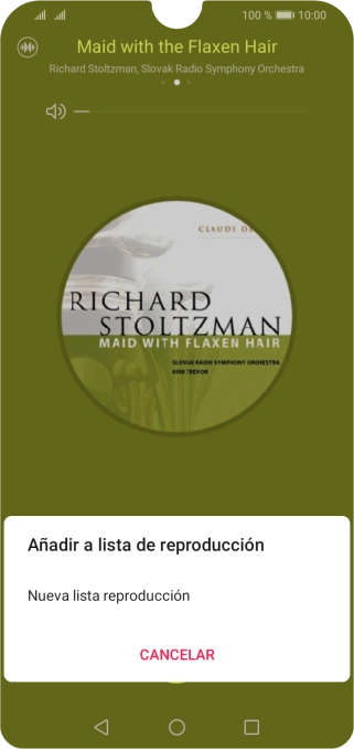 Pulsa Nueva lista reproducción.