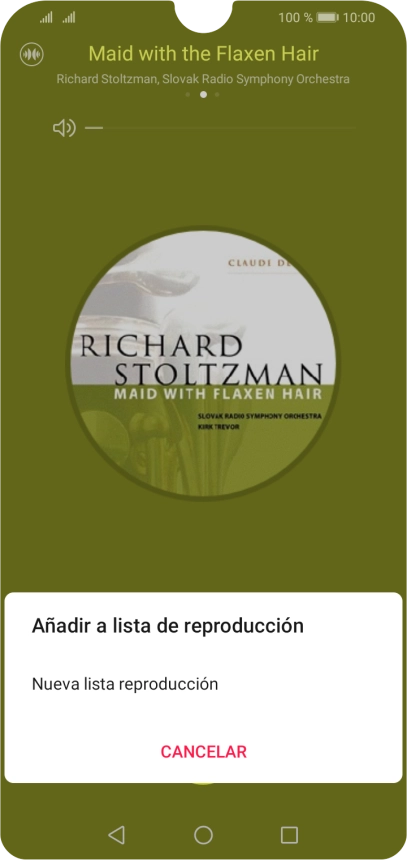Pulsa Nueva lista reproducción.