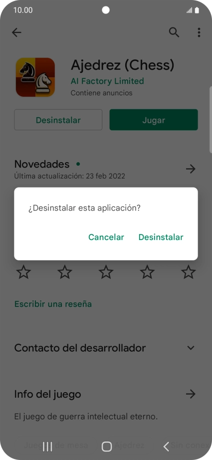 Pulsa Desinstalar. Pulsa Desinstalar.