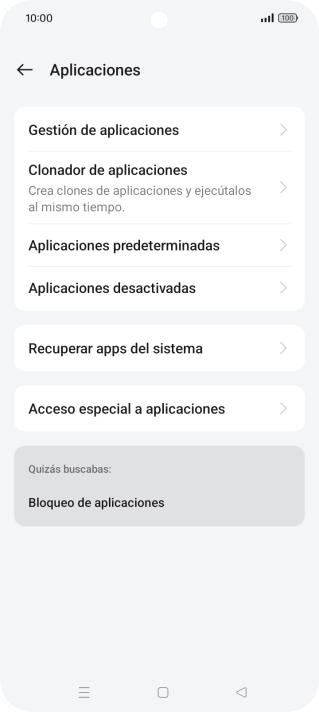 Pulsa Gestión de aplicaciones. Pulsa Gestión de aplicaciones.